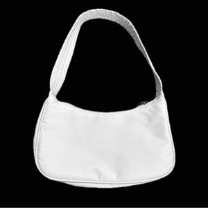 Vintage Y2K Bright White Mini Bag Purse Shoulder Bag Handbag Mini Underarm Bag